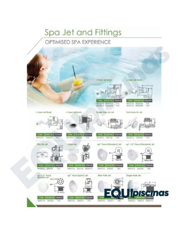 BOQUILLA MICRO DRAIN EMAUX Ø 1,5 PARA PISCINAS Y SPAS