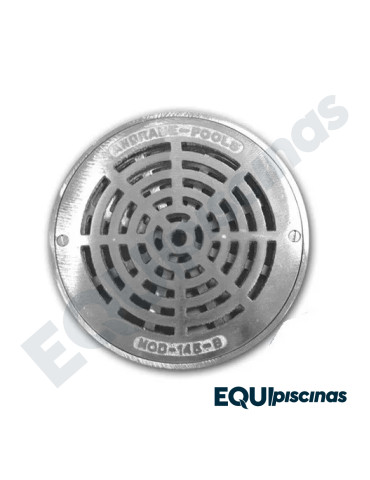 MARCO Y REJILLA ANDRADE POOLS 9" EN BRONCE CROMADO