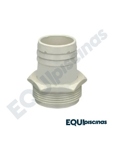 ADAPTADOR DE MANGUERA 1-1/2 EN PVC TIPO FIJO