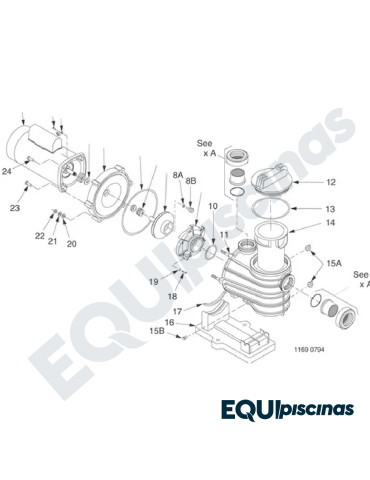 REPUESTO KIT PARA BOMBA STA-RITE MOD. DYNAGLASS