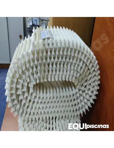 REJILLA PARA CANAL DE REBOSE ANDRADE POOLS TIPO PLAYA EN ABS BLANCO MOD. "G"  24 cm X 5 mts