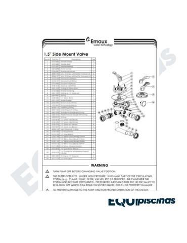 REPUESTO EMPACADURA PARA TAPA VALVULA MULTIPORT MARCA EMAUX