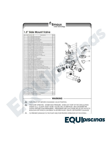 REPUESTO ARANDELA PARA VALVULA MULTIPORT MARCA EMAUX
