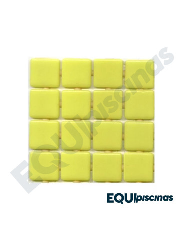 MOSAICO DE VIDRIO MEDITERRANEO 2.5X2.5cm AMARILLO LISO CAJA DE 2Mts² EZARRI (EUROPEO)