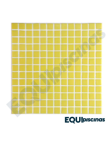 MOSAICO DE VIDRIO MEDITERRANEO 2.5X2.5cm AMARILLO LISO CAJA DE 2Mts² EZARRI (EUROPEO)