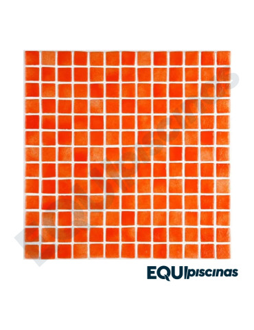 MOSAICO DE VIDRIO MEDITERRANEO 2.5X2.5cm NARANJA NIEBLA CAJA DE 2Mts² EZARRI (EUROPEO)
