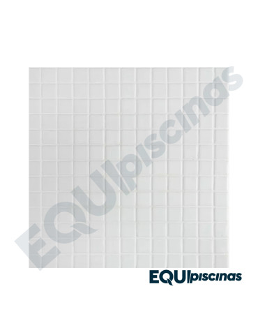 MOSAICO DE VIDRIO MEDITERRANEO 2.5X2.5cm BLANCO PURO LISO CAJA DE 2Mts² EZARRI (EUROPEO)