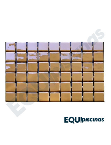 MOSAICO DE VIDRIO MEDITERRANEO 2.5X2.5cm WHISKY CREAM CAJA DE 2Mts² EZARRI (EUROPEO)