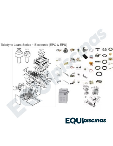 REPUESTO JUEGO DE EMPACADURAS PARA SERPENTIN CALENTADOR A GAS MARCA TELEDYNE LAARS