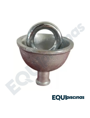 ANCLA DE CARRILERA TIPO COPA EN BRONCE CROMADO ANDRADE POOLS