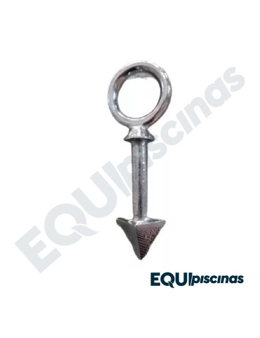 ANCLA DE CARRILERA TIPO FLECHA EN BRONCE CROMADO ANDRADE POOLS