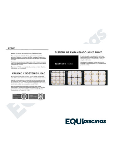 MOSAICO DE VIDRIO MEDITERRANEO 2.5X2.5cm, AZUL OSCURO NIEBLA 2562-B, CAJA DE 2Mts² EZARRI (EUROPEO)