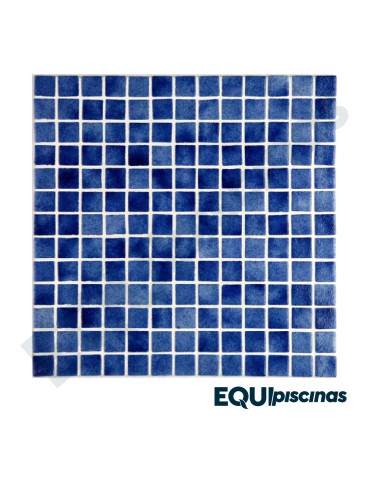 MOSAICO DE VIDRIO MEDITERRANEO 2.5X2.5cm, AZUL OSCURO NIEBLA 2562-B, CAJA DE 2Mts² EZARRI (EUROPEO)