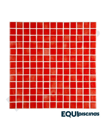 MOSAICO DE VIDRIO MEDITERRANEO 2.5X2.5cm, ROJA NIEBLA, CAJA DE 2Mts² EZARRI (EUROPEO)