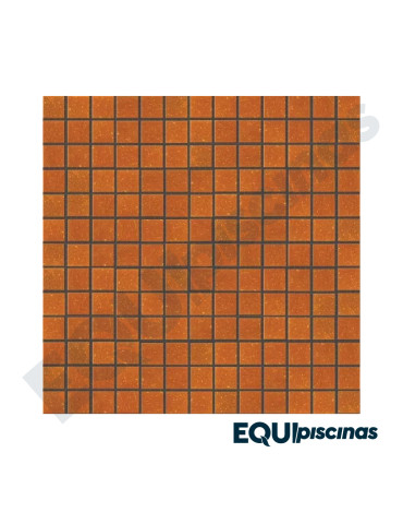 MOSAICO DE VIDRIO 2.5X2.5 cm NARANJA SP CAJA DE 4,15Mts²