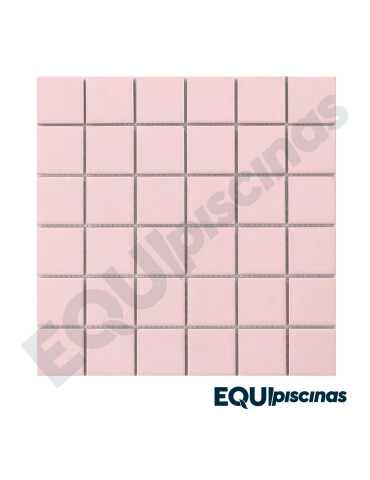 MOSAICO DE VIDRIO 2,5 X 2,5  ROSADO (PINK B412) SP CAJA DE 4,15M²