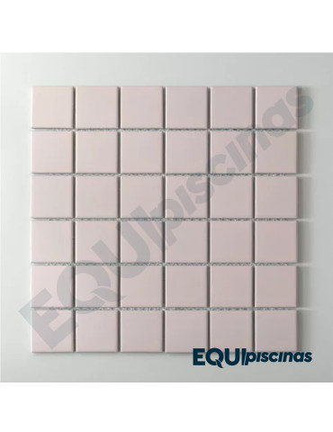 MOSAICO DE VIDRIO 2,5 X 2,5  ROSADO (PINK B412) SP CAJA DE 4,15M²