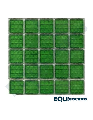 MOSAICO DE VIDRIO 2X2 VERDE TRASLUCIDO (GREEN 05) S/M CAJA DE 1,07M²