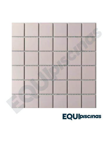 MOSAICO DE VIDRIO 2,5X2,5 MEZCLA ROSA Y BLANCO S/P CAJA DE 4,15M²