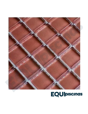 MOSAICO DE VIDRIO 2.3X2.3X4mm SERIE CRYSTAL A77 VINO TINTO CAJA DE 1,80 M²