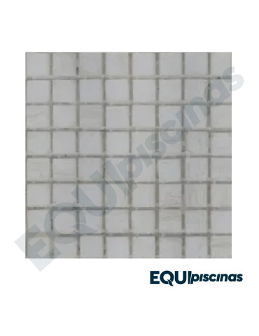 MOSAICO DE VIDRIO 1X1 (MINI) BLANCO S/P CAJA DE 3,70M²