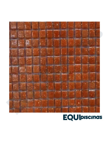 MOSAICO DE VIDRIO 1X1 (MINI) NARANJA TERRACOTA S/P CAJA DE 3,70M²