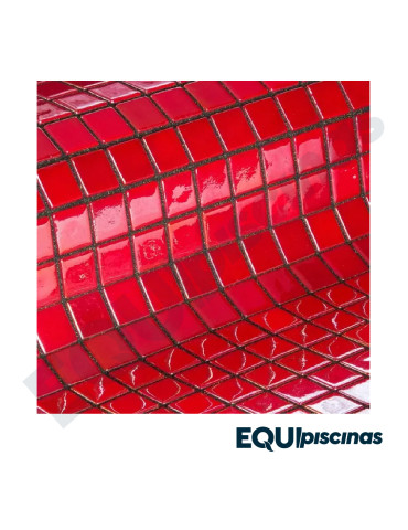 MOSAICO DE VIDRIO MEDITERRANEO 2.5X2.5cm RUBI SERIE METAL CAJA DE 2Mts² EZARRI (EUROPEO)