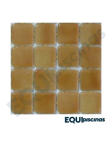 MOSAICO DE VIDRIO MEDITERRANEO 2.5X2.5cm WHISKY NIEBLA CAJA DE 2Mts² EZARRI (EUROPEO)