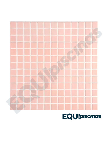 MOSAICO DE VIDRIO MEDITERRANEO 2.5X2.5cm ROSA LISA CAJA DE 2Mts² EZARRI (EUROPEO)