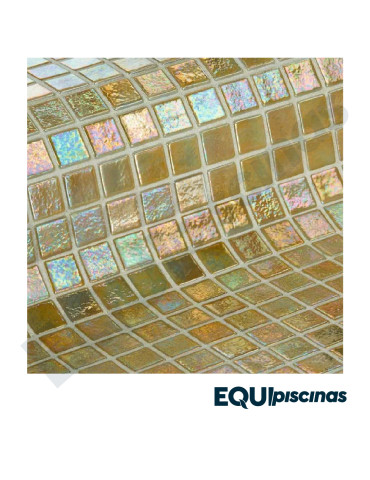 MOSAICO DE VIDRIO MEDITERRANEO 2.5X2.5cm ARENA SERIE IRIS CAJA DE 2Mts² EZARRI (EUROPEO)