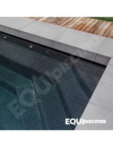 MOSAICO DE VIDRIO MEDITERRANEO 3.6X3.6cm NEGRO CAJA DE 2Mts² EZARRI (EUROPEO)