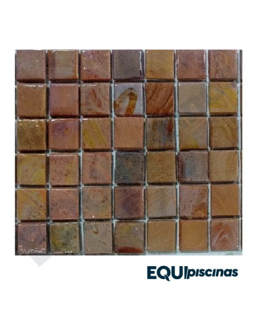MOSAICO DE VIDRIO VENECIANO 2X2 TERRACOTA Caja: 4mts² KOLORINES (MEXICANO)