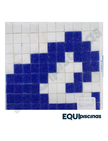 MOSAICO DE VIDRIO VENECIANO 2x2 CENEFA OLAS CAJA 20 M.L KOLORINES (MEXICANO)