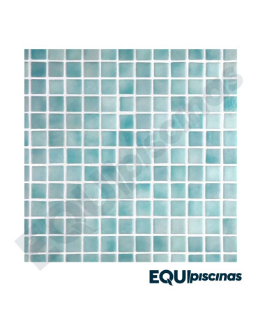 MOSAICO DE VIDRIO MEDITERRANEO 2.5X2.5cm VERDE CLARO NIEBLA CAJA DE 2Mts² EZARRI (EUROPEO)
