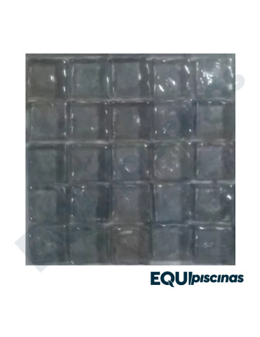 MOSAICO DE VIDRIO 2X2X8mm HIELO ARTICO SERIE TENYION CAJA DE 1 M²