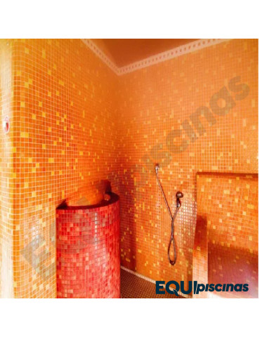 MOSAICO DE VIDRIO MEDITERRANEO 3.6X3.6 SALMON NIEBLA CAJA DE 2Mts² EZARRI (EUROPEO)