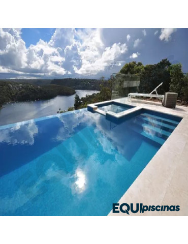 MOSAICO DE VIDRIO MEDITERRANEO 3.6X3.6 AZUL MEDIO NIEBLA CAJA DE 2Mts² EZARRI (EUROPEO)