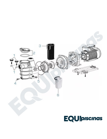 CESTA TRAMPA DE PELOS (PREFILTRO) EN PLASTICO PARA BOMBAS HAYWARD MAX FLO