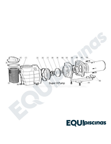 CESTA TRAMPA DE PELOS (PREFILTRO) EN ACERO INOX PARA BOMBA HAYWARD 2"