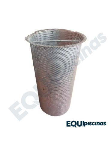 CESTA TRAMPA DE PELOS (PREFILTRO) ANDRADE POOLS 8" EN ACERO INOXIDABLE