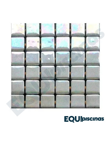 MOSAICO DE VIDRIO MEDITERRANEO 2.5X2.5cm PERLA ANTIDESLIZANTE SERIE IRIS CAJA DE 1,08Mts² EZARRI (EUROPEO)