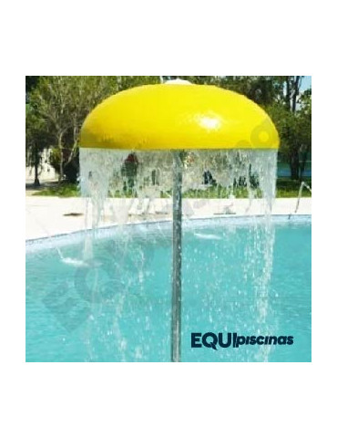 FUENTE PARAGUAS AQUATICO ANDRADE POOLS DIAMETRO 1,20 Mts EN FIBERGLASS Y ACERO INOX