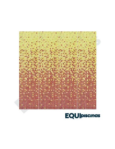 MOSAICO DE VIDRIO MEDITERRANEO 2.5X2.5cm DEGRADEE ROJO AMARILLO Nro 3 CAJA DE 2Mts² EZARRI (EUROPEO)