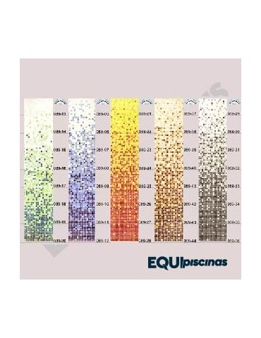 MOSAICO DE VIDRIO MEDITERRANEO 2.5X2.5cm DEGRADEE ROJO AMARILLO Nro 3 CAJA DE 2Mts² EZARRI (EUROPEO)