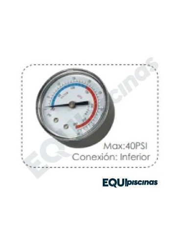 Manómetro de Presión Filtro de Piscinas Emaux