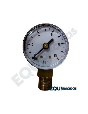 Manómetro de Presión Filtro de Piscinas 0 A 10 Bares