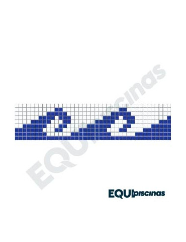 MOSAICO DE VIDRIO 2X2 CENEFA OLAS G43 EZARRI (EUROPEO) CAJA DE 12ML