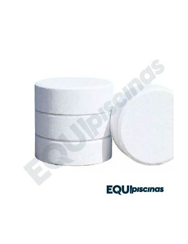 PASTILLAS DE TRICHLORO ESTABILIZADO Y CONCENTRADO AL 90% ENVASE DE 5 UNIDADES, 200GRS C/U DIAMETRO 3"