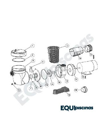 REPUESTO CESTA TRAMPA DE PELOS (PREFILTRO) HAYWARD BOMBA POWER FLO