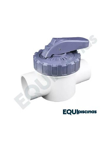 VALVULA PLASTICA ABS 2 VIAS 63mm EMAUX